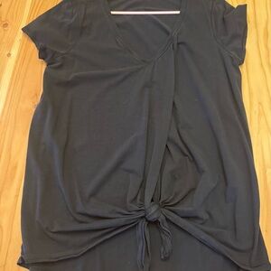 Lululemon Black V-Neck Tie-Front Women's Top